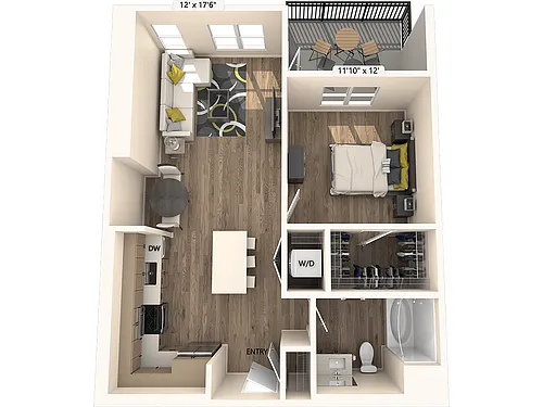 Floor plan A1-FinishII-774sf