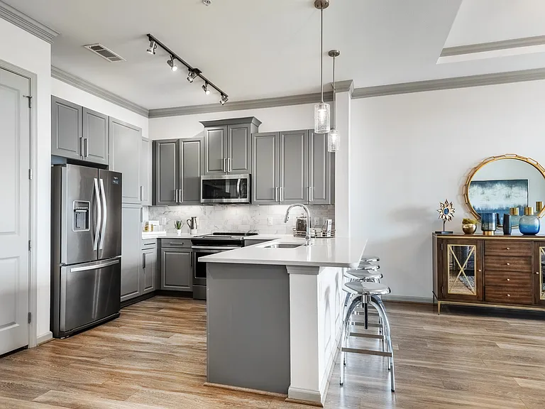 Contemporary Kitchens at The Hendry Apartments