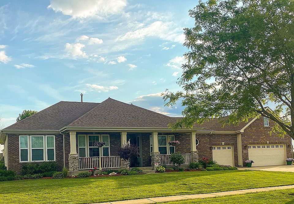 Large porch. 3 Car Garage