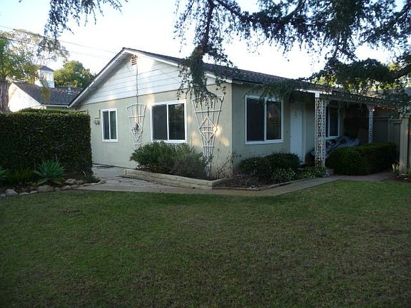 Large yard and cottage.