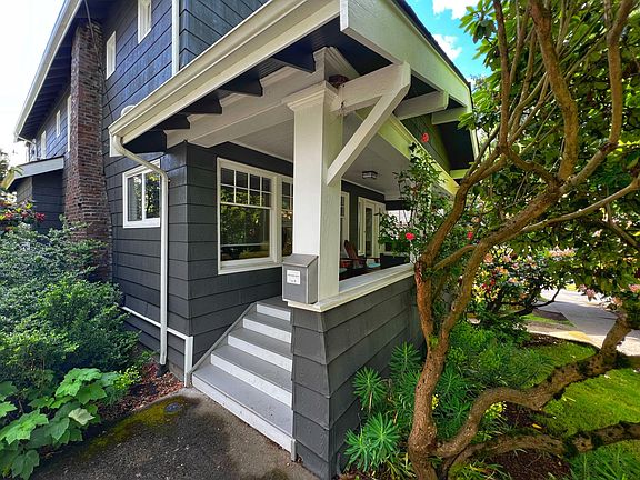 Front entry onto covered porch.