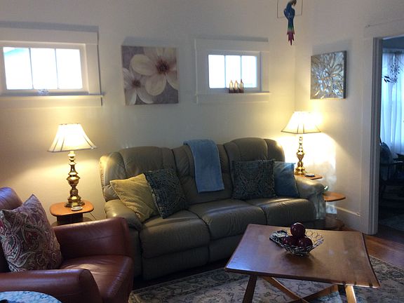 Living room with couch and chair