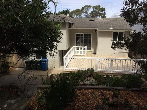deck overlooking back yard