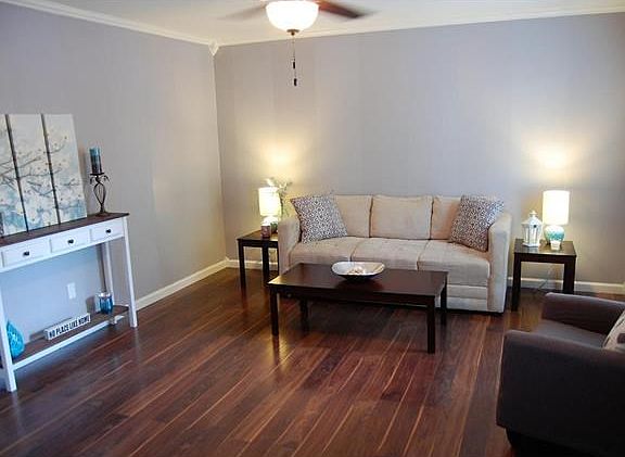 Family room with gorgeous new floors!