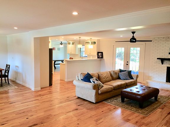 Living area looking out into the backyard