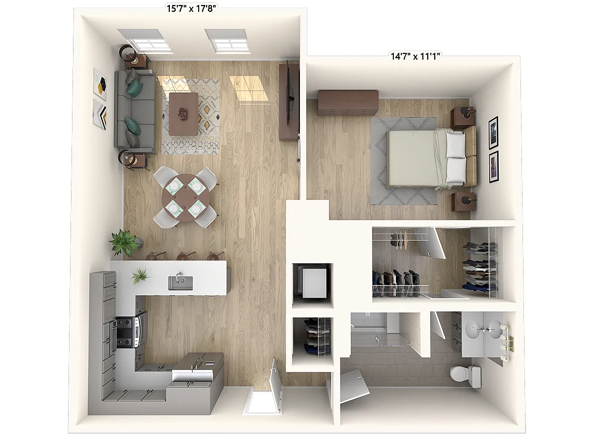Floor plan S3 | Studio | 1 Bath