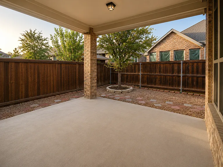 backyard with covered patio