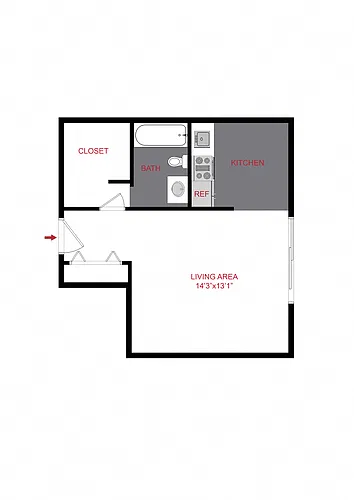 Floor plan Studio
