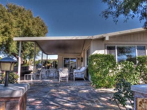 Welcoming patio with fantastic tile