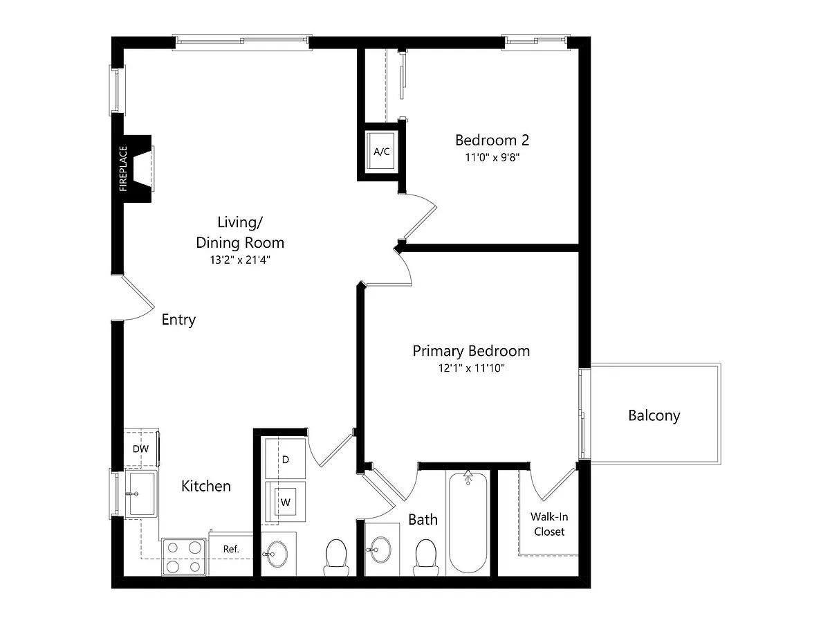 Floor plan Cascade 2x1C