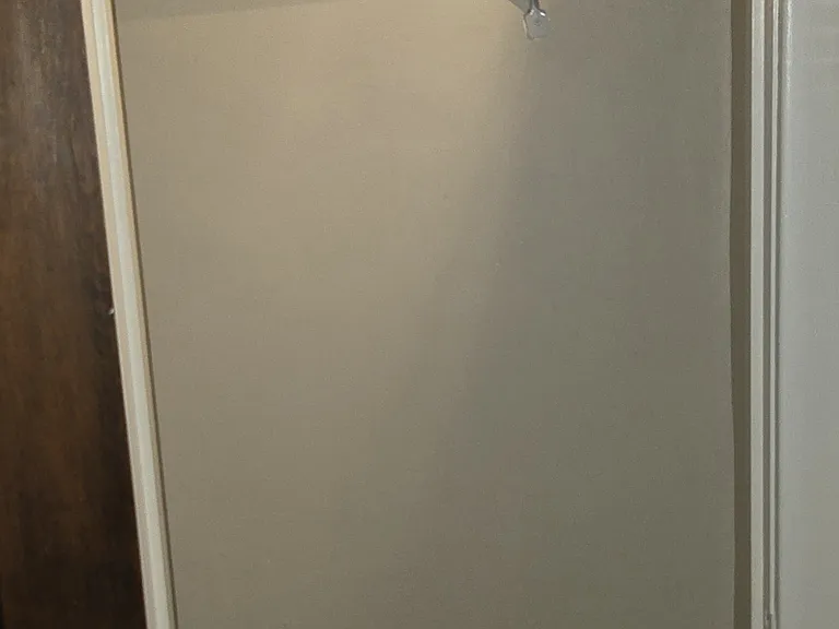 Left Room closet shelving with light