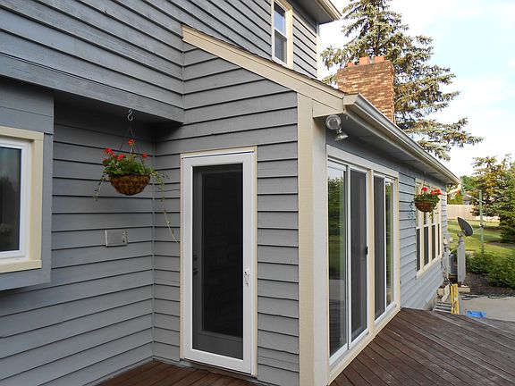 deck and sliding doors