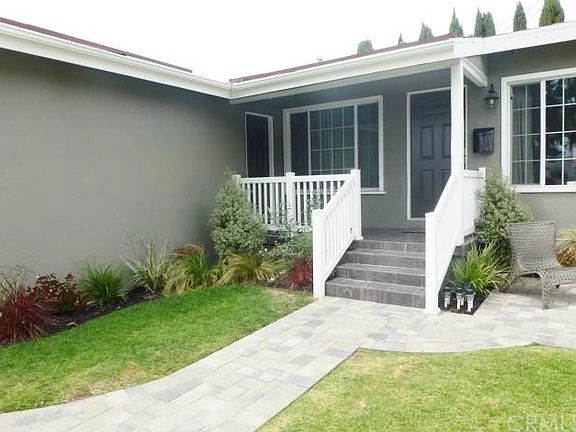 Newly pavered walkway and slate porch