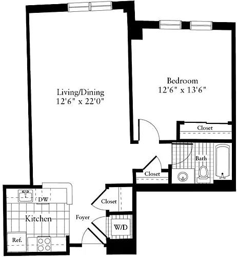 Floor plan 1 Bedroom I
