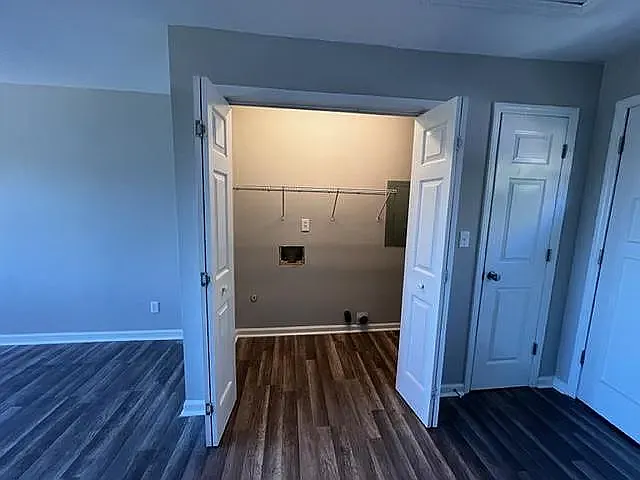 Laundry closet off kitchen