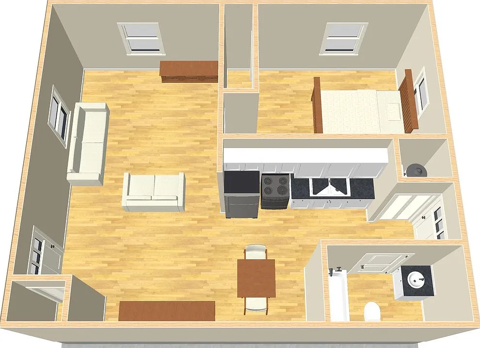 1bed 1 bath Brick Apartment in Burton — Photo 4