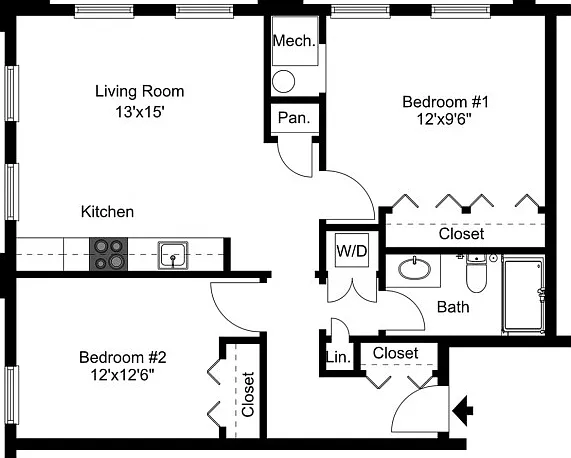 Two Bedroom - Floor Plan A Two Bedroom - Floor Plan A