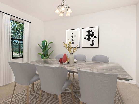 Saratoga new construction home plan dining room by William Ryan Homes Tampa