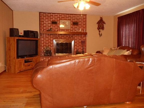 Wood burning fireplace