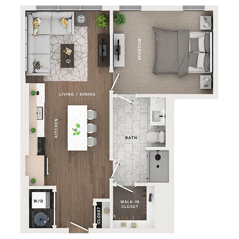 Floor plan 1BR/1BA - A5
