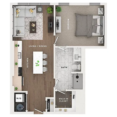 Floor plan 1BR/1BA - A5