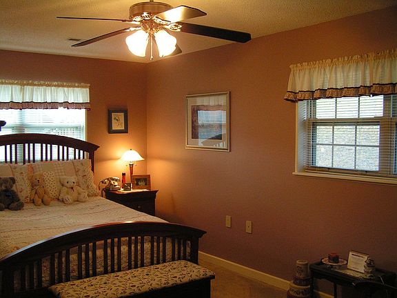 Master suite has double closets and master bath
