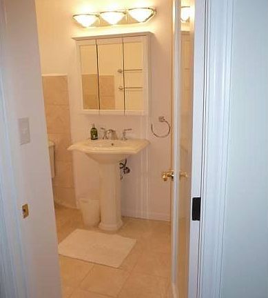 Full marble bath.