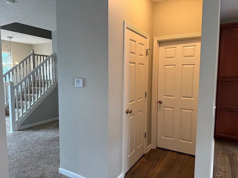 For ease and convenience there is a storage/coat closet and half bath on the second floor.