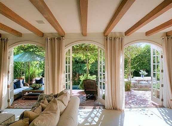 French doors leading to back