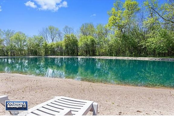 Sand on shore of pond