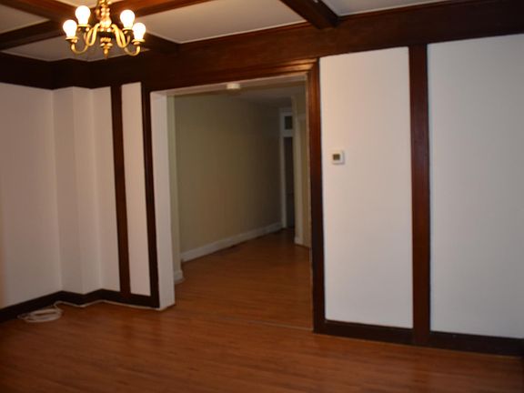 Foyer, dining room and living room