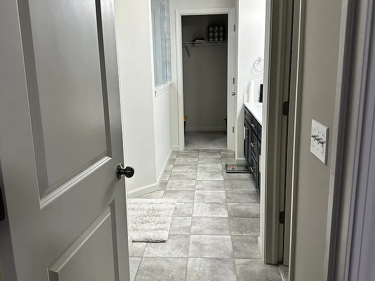 Private entrance to the master bathroom