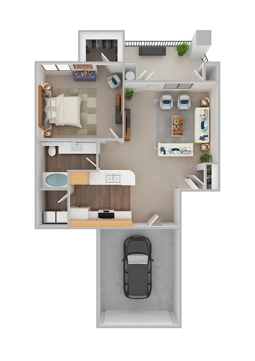 Floor plan The Sierra w/ 1-Car Attached G