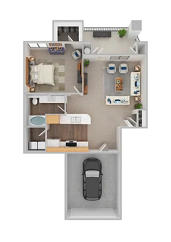 Floor plan The Sierra w/ 1-Car Attached G