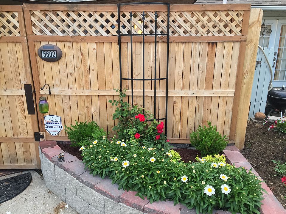 New gated patio and plants