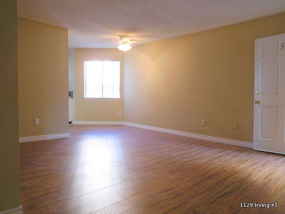 view from living area to dining area