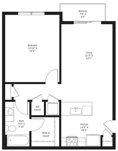 Floor plan 1X1