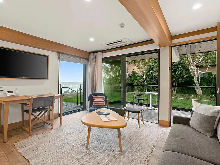 Expansive ocean views from your living room suite