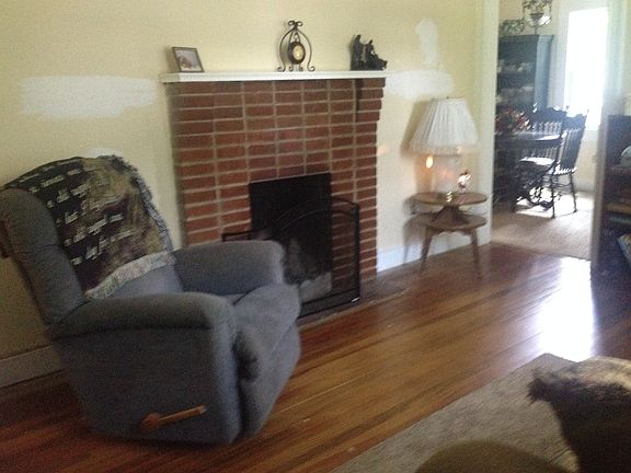 Living room with fireplace
