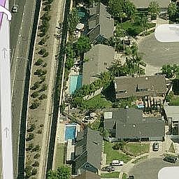 House is below line. . .