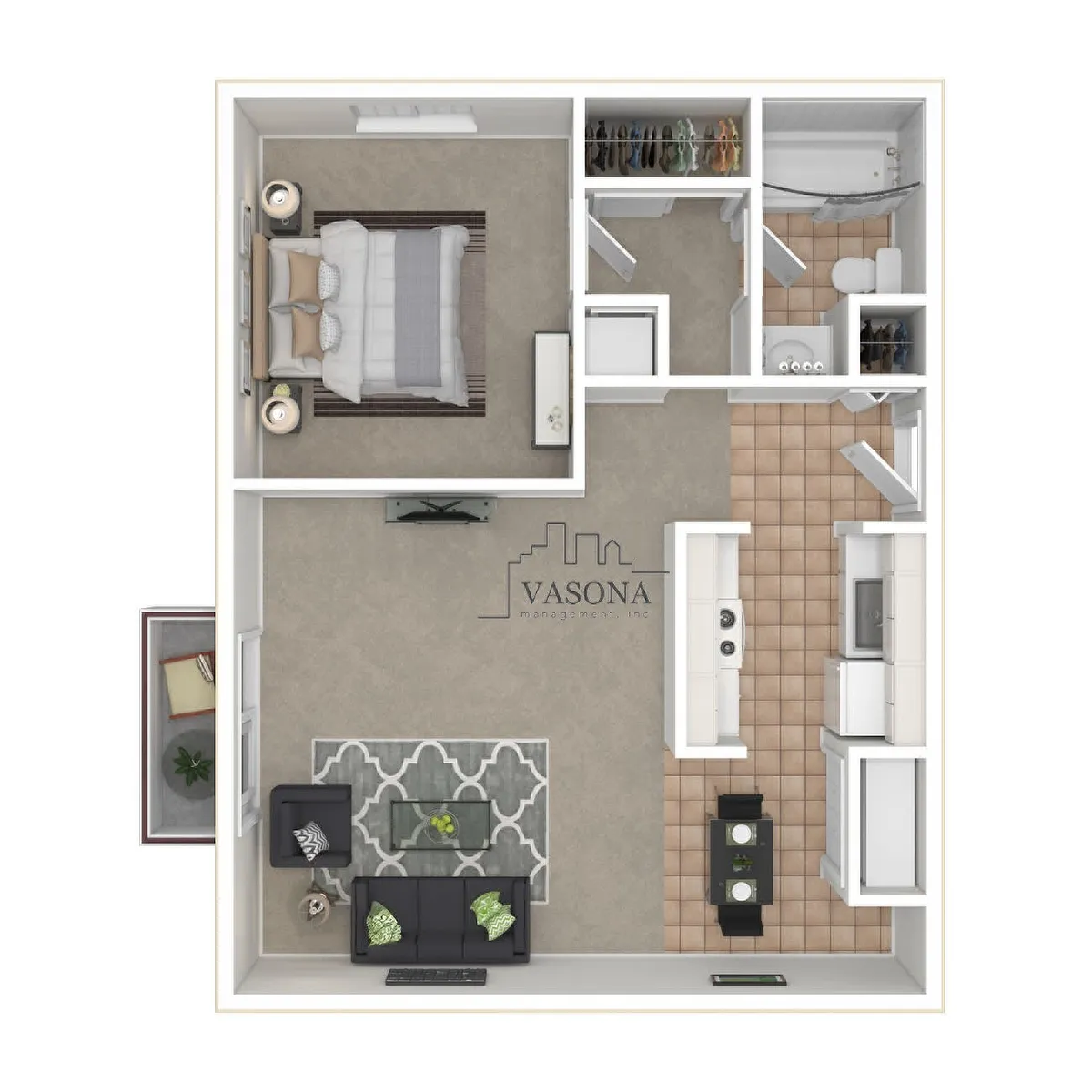 Floor plan Marina 1x1