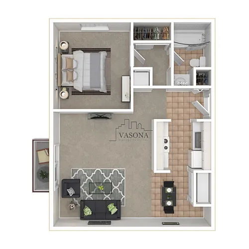 Floor plan Marina 1x1