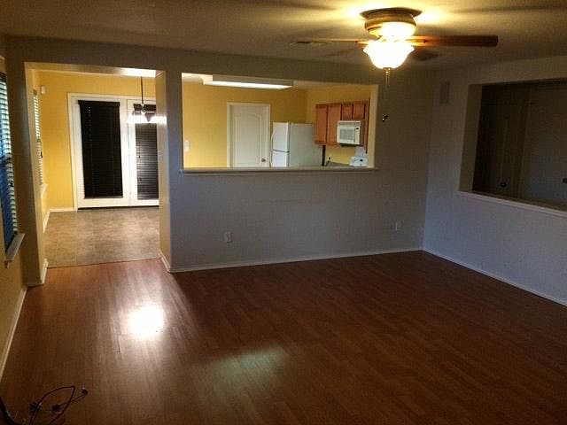 Living area looking into kitchen