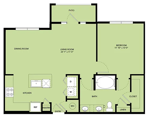 Floor plan A5-846sf-A5.5