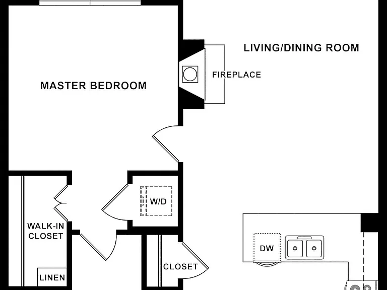 1 BD / 1 BA 743 SF