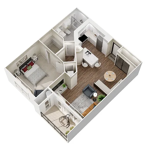 Floor plan B - Renovated