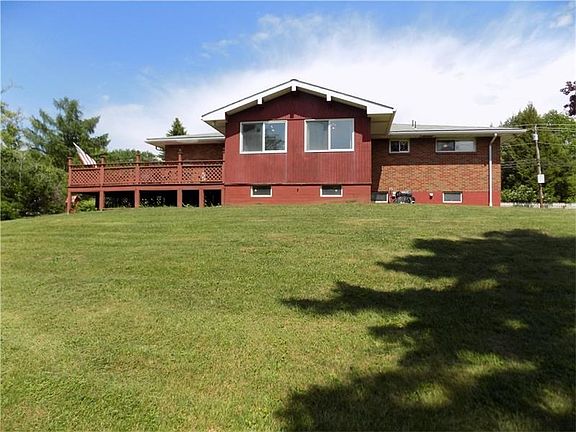 View from backyard of addition and deck.