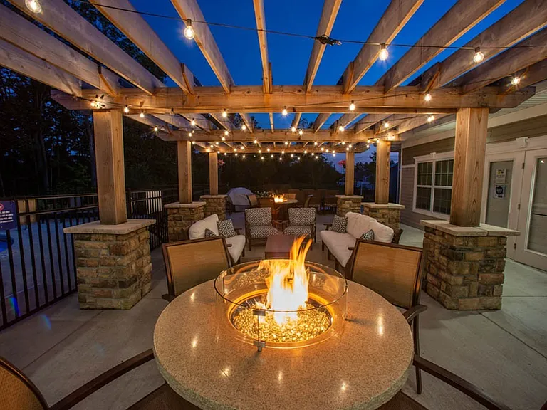 A cozy outdoor spot to unwind as the day winds down.