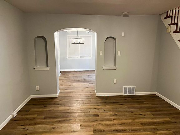 Living Room view into the dining room