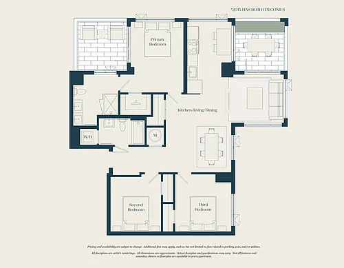 Floor plan 3 Bed - 2 Bath | C05